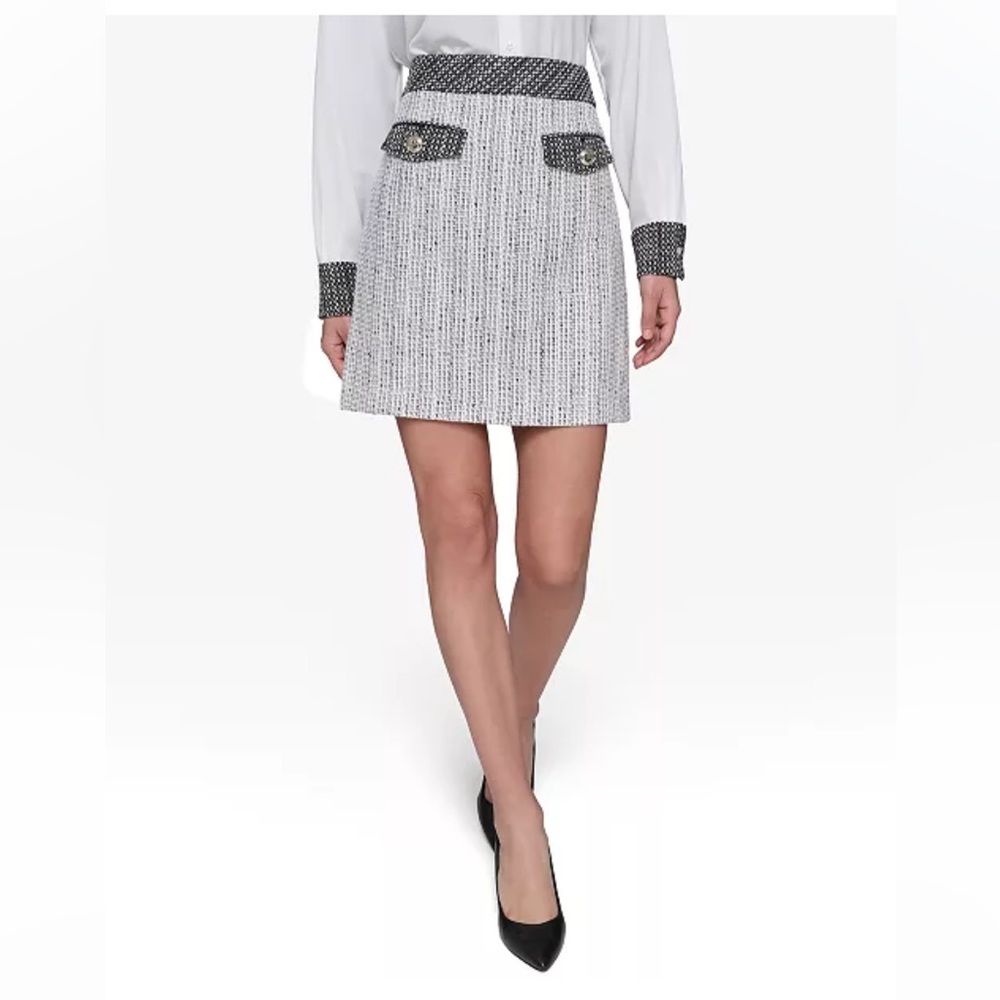 *BRAND NEW* KARL LAGERFELD Elegant Gray Tweas Women's Skirt